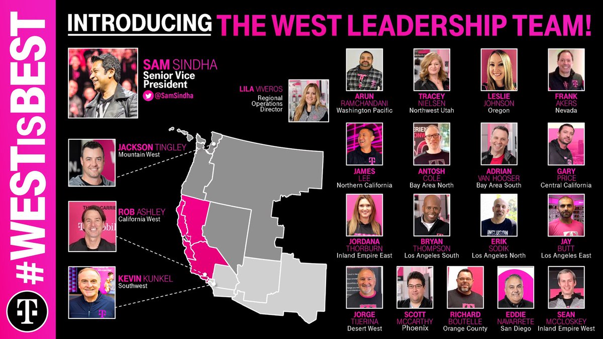 I’m incredibly confident that #WESTisBEST will only get Better as this team moves us into a Supercharged⚡️era with the new @Tmobile.  3 Amazing Areas, 1 People-First Region <a href="/rwashley1/">Rob Ashley</a> @JacksonTingley <a href="/kkwestisbest/">kevin kunkel</a>