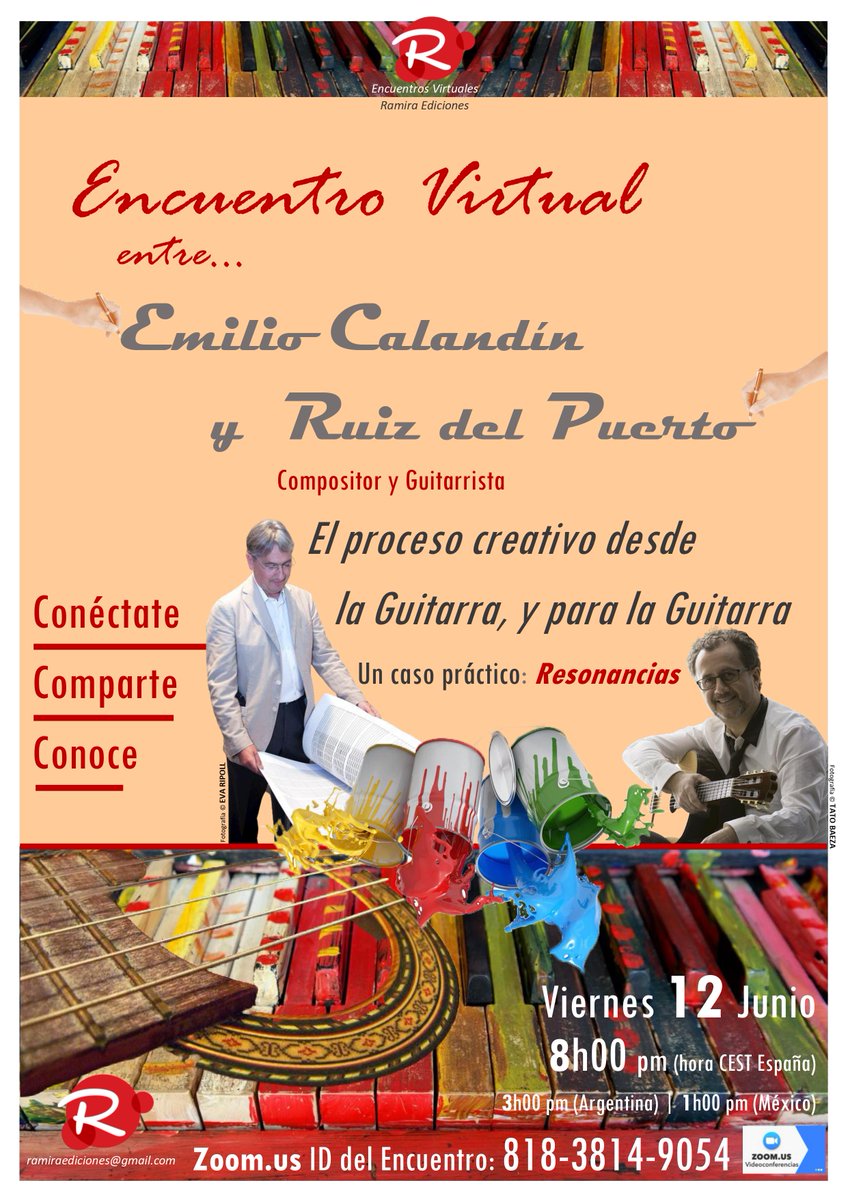 RamiraEdiciones's tweet photo. Próximo #EncuentroVirtual Viernes 12 junio @RamiraEdiciones con @emiliocalandin #RuizDelPuerto y @ByDavidGomez No te lo pierdas #Zoom https://t.co/Ixi3z0uyZb