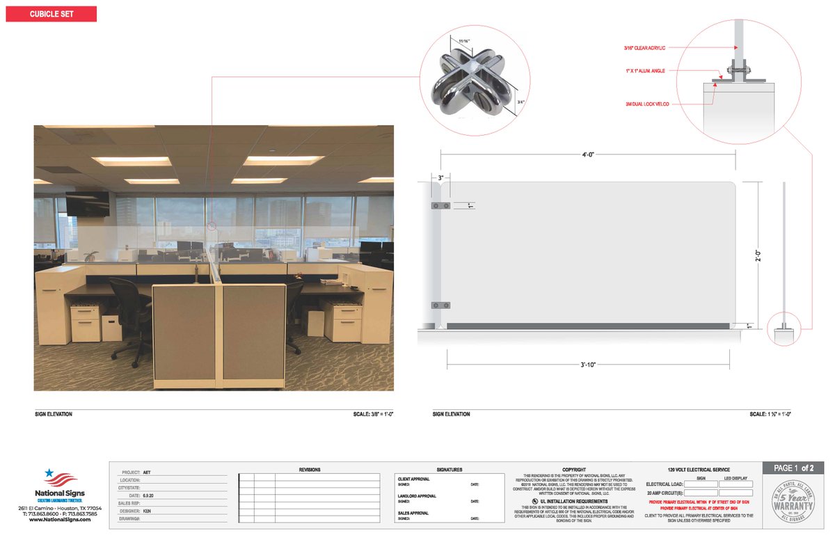 NationalSignsTX's tweet photo. Keeping employees and customers safe from the spread of infectious diseases one solution at a time with the right design for your space

#EssentialShields #Covid19 #SafeTogether #NationalSigns https://t.co/b59xul9Gda