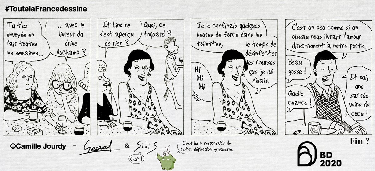 AtticusSidis's tweet photo. @gezzed_net @2020anneeBd Suite directe de ce strip :
➡️https://t.co/wCnCwWhDSU
Hommage à l'immanquable @gezzed_net sous forme de prolongement totalement imprévu... 😉
#Toutelafrancedessine #CultureChezNous #apero https://t.co/Zb0yyDLHeJ