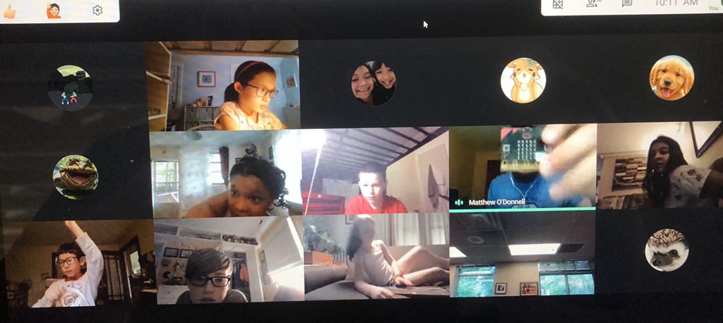 MrjVolpe's tweet photo. On the last week of distance learning, attendance was up and engagement was high for this hands on Micro Bit lesson. Thanks @edtechmro &amp; @DBreiman ! #4thgrade #coding #CSforAll #handsonlearning #distancelearning @microbit_edu https://t.co/Pt8dIKz87R