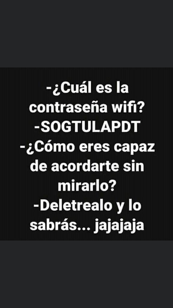 Abelmm4's tweet photo. Brutal. Me encanta este #humor...

#COVID__19 #wifi #contraseña https://t.co/c9OCsJABkz