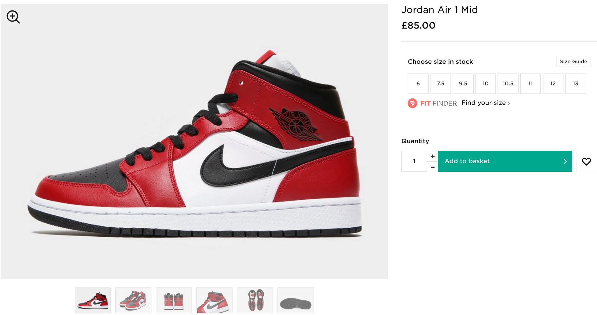 jordan 1 mid chicago black toe restock