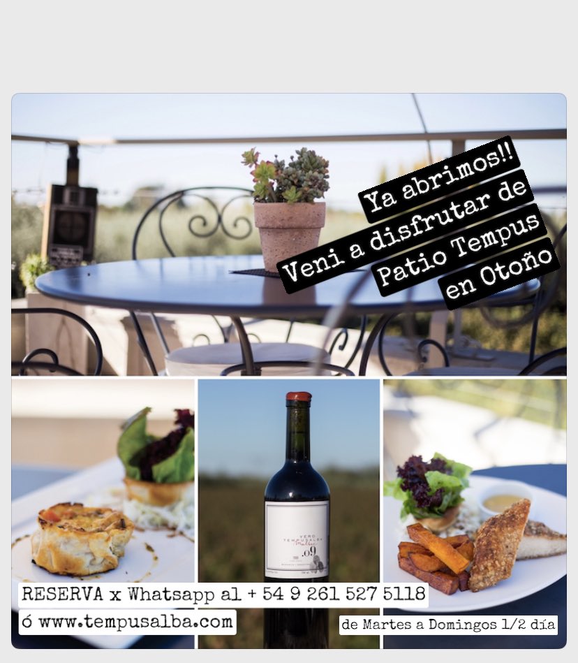 Te esperamos y estamos preparados para cuidarte y disfrutar de este reencuentro 🍽🍷🍽🍷