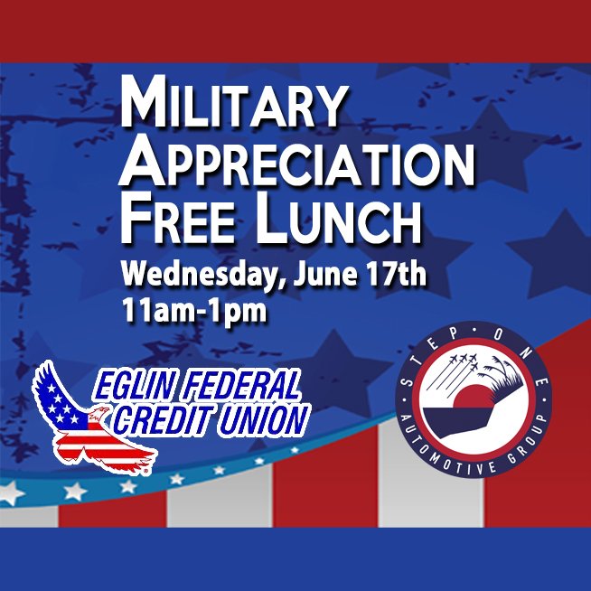 z96fwb's tweet photo. FREE grab and go for Military next Wednesday at...
Parson's Son BBQ in Fort Walton
Hot Head Burritos in Mary Esther and Crestview 
VooDoo Barbecue and Grill in Crestview
Market 21 at Performance Cars in Niceville
Find out more at https://t.co/e6fFoJqjsZ https://t.co/SLRdVsDHfM