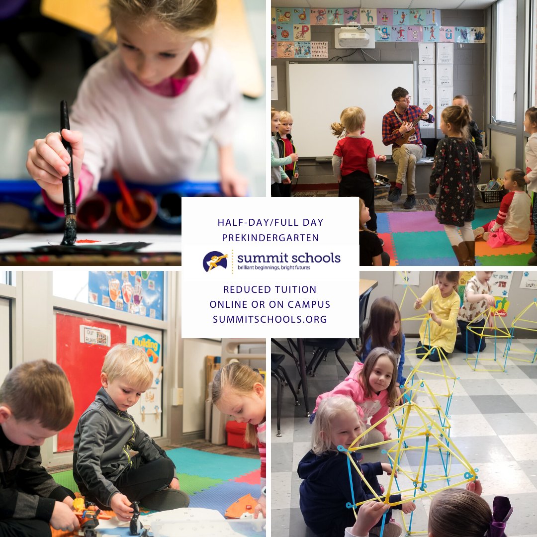 Half-day or full day PreKindergarten? Summit is pleased to offer both beginning this fall. Summit offers small class sizes on campus and distance learning if necessary. Enroll today! summitschools.org #summitschoolscr #prekindergarten #privateschool #smallclasssizes