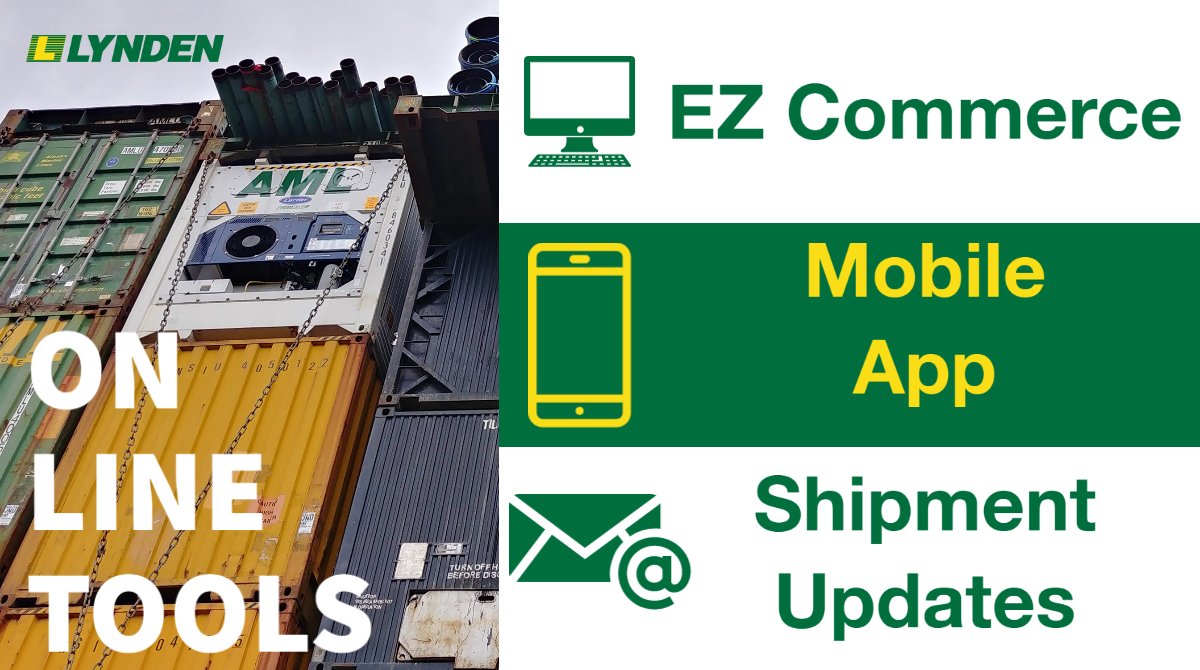 LyndenInc's tweet photo. We have options to help you track and manage shipments!
•Ship, track and report in Lynden’s #EZCommerce
•Check the #MobileApp when you’re away
•Sign up and we’ll email you tracking details
Visit https://t.co/fqgQle62qk to learn more!
#LyndenOnlineTools #ShipmentUpdates https://t.co/ItT28vk1o2