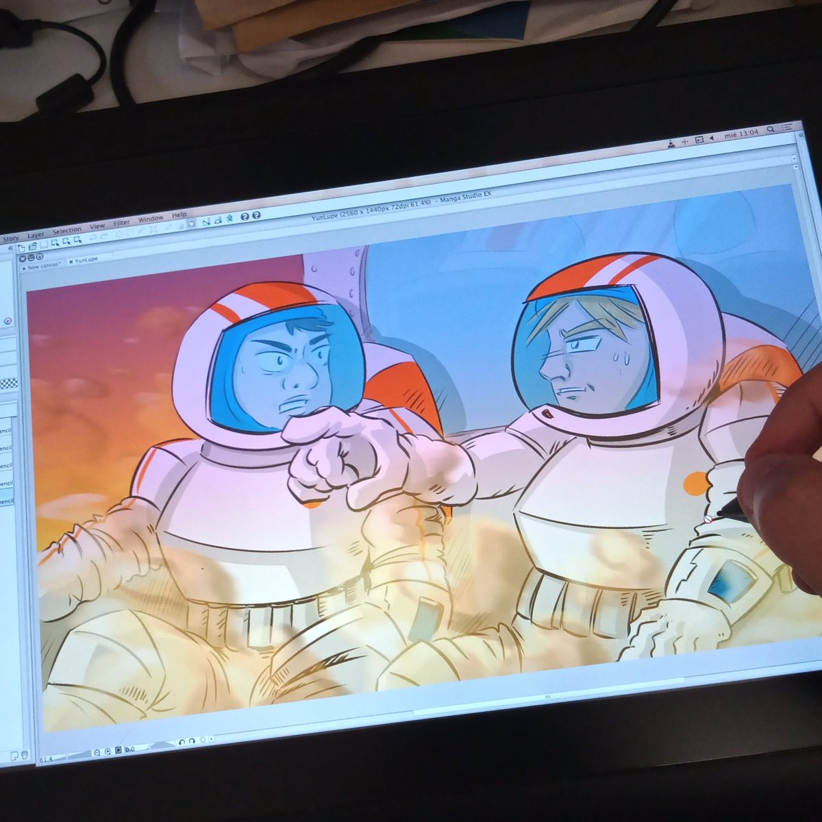 quimtuk's tweet photo. Trabajando en una colaboración muy chula para el #comic #interactivo de la gente maja de @Mars_Oddity https://t.co/DfK59BbZB9