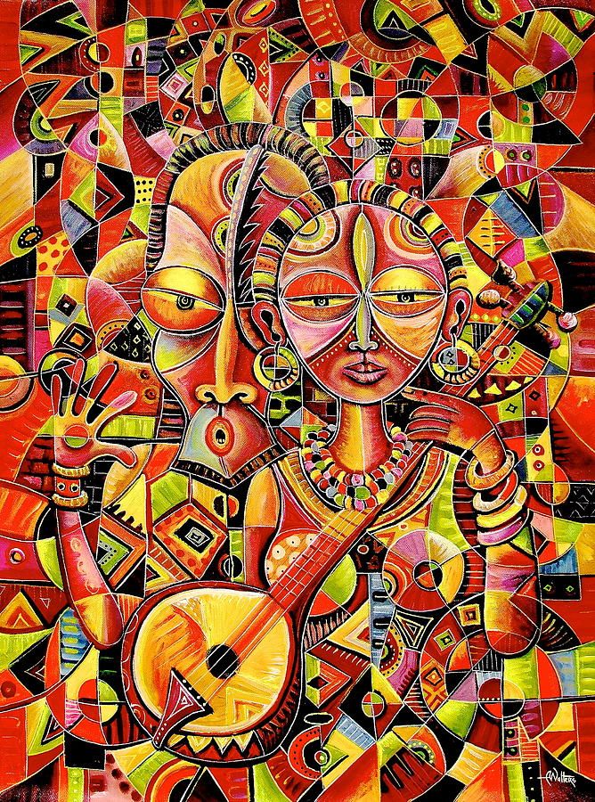 #paintings by African fine artist based in Cameroon © Angu Walters