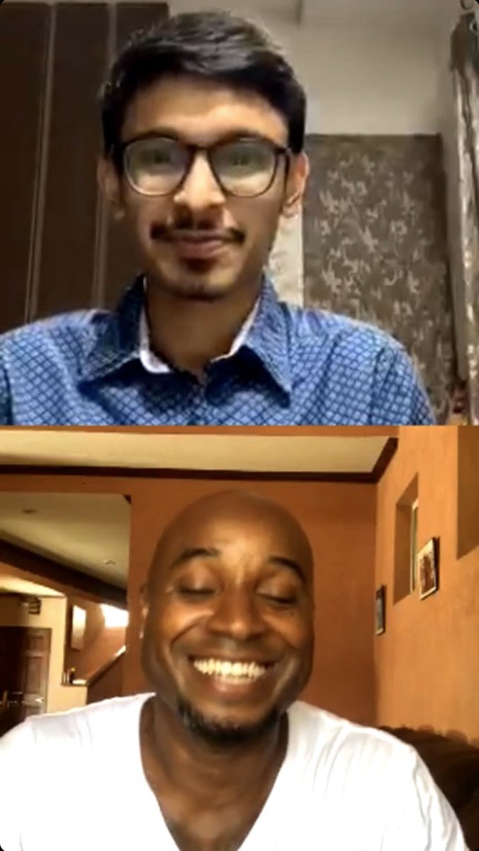 yash_kashikar's tweet photo. WOW! @tinobest has some infectious energy and an incredible way of looking at life! Had a great time talking to him.

#InstagramLive #TinoBest #MindTheWindows #SportsPresenter #cricketcommentator #LockdownDiaries #BehindTheScenes #CricketWithYash #SayYashToSports https://t.co/0pXl5DxBay