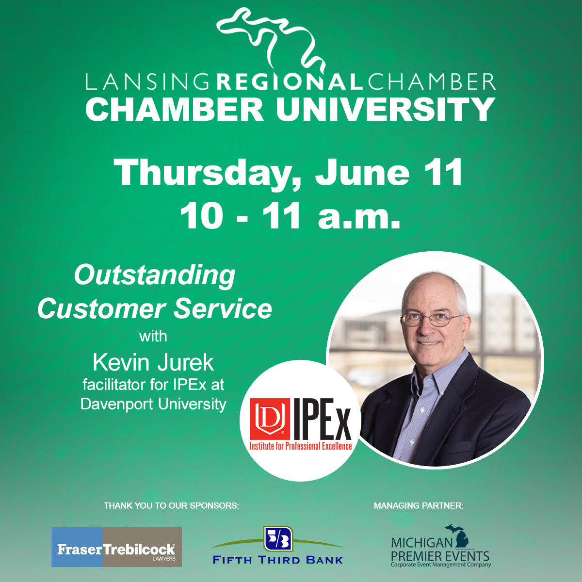 LansingChamber's tweet photo. There is only 1️⃣ day left until the upcoming Chamber University hosted by Fraser Trebilcock and Fifth Third Bank, tomorrow at 10 a.m. 

Register today! ➡️https://t.co/pQCSroXFAm https://t.co/HuQ10DK69E