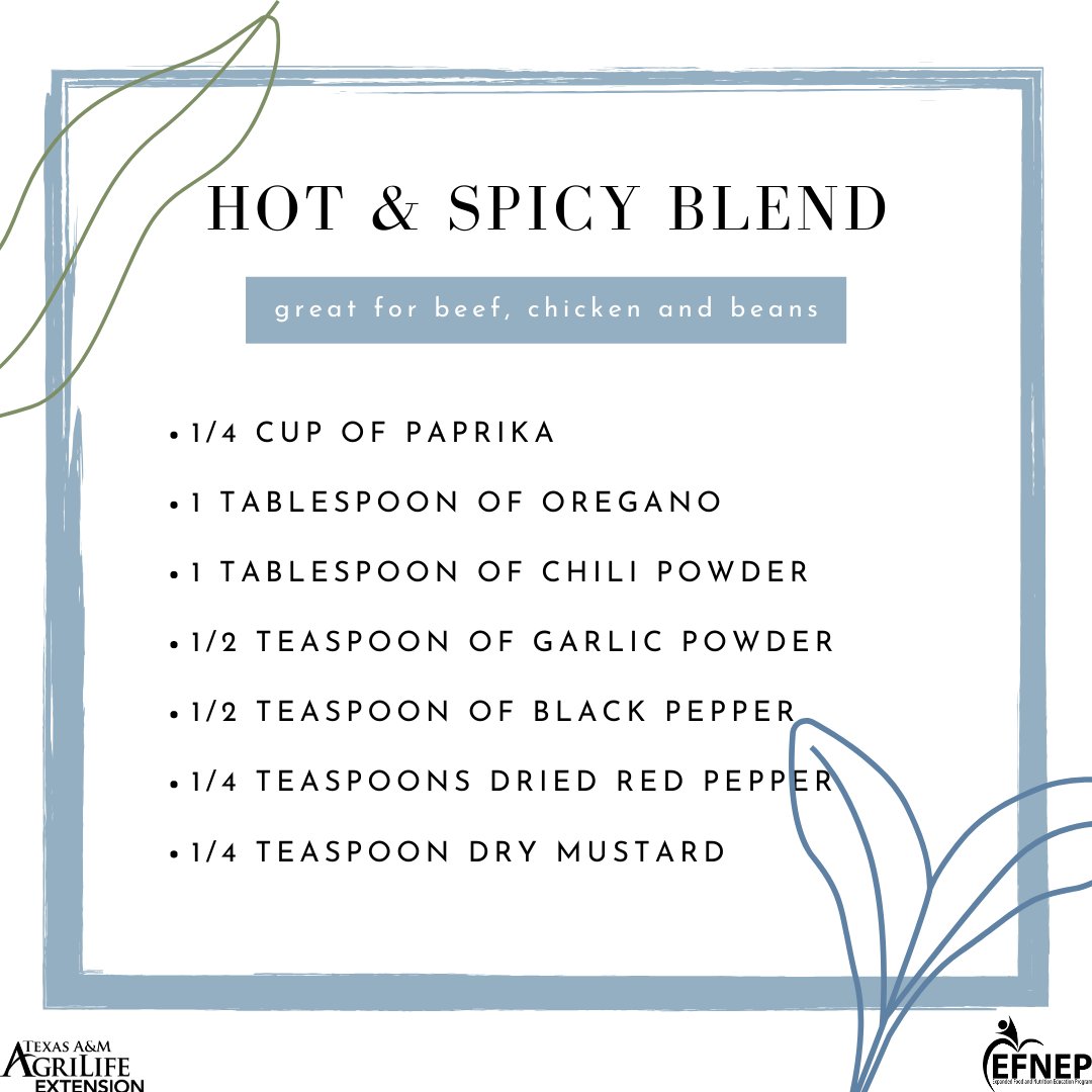 The seasoning aisle at the store is FILLED with all kinds of products intended to enhance the flavor of your foods. Unfortunately, many of these products are packed with more sodium than you may realize 👎. Using herbs and spices can be a salt-free way to season your food 🙌