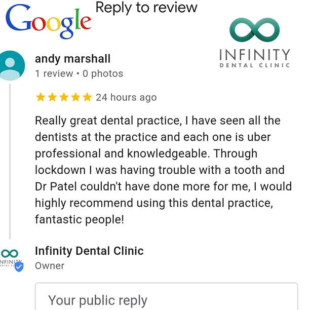 Thank you Andy for the feedback. Our team worked immensely hard throughout the lockdown to maintain a service to patients and be prepared for the comeback! This review means a lot to the whole team - thank you very much! We're pleased you're well!