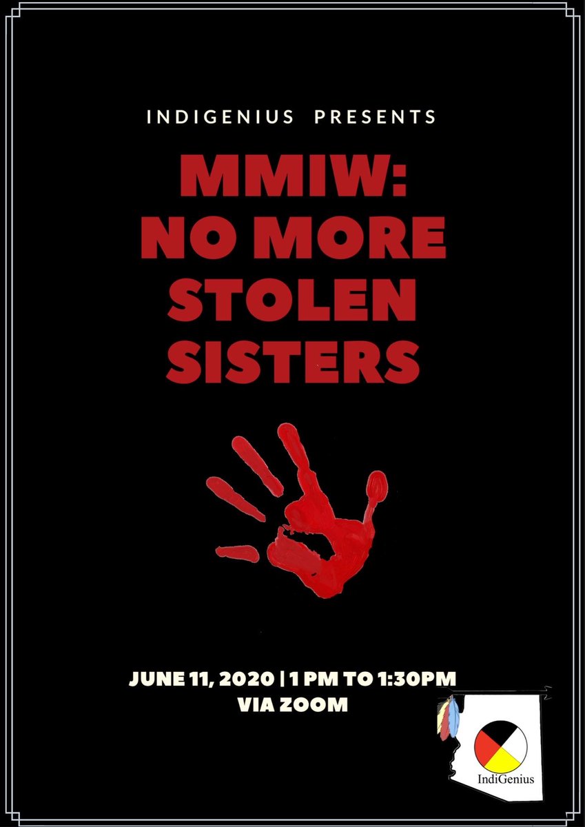 This week's second teaching series will be hosted by ASU West student organization, IndiGenius! They will be facilitating a discussion to educate students about domestic violence particularly within the indigenous community. Zoom Link: asu.zoom.us/j/95538711989

Additional info ⬇️