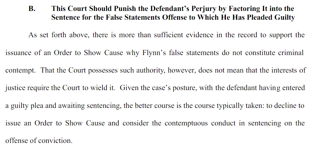 Gleeson wants Sullivan to sentence Flynn on the assumption of perjury, without giving Flynn a chance to defend himself on this charge.