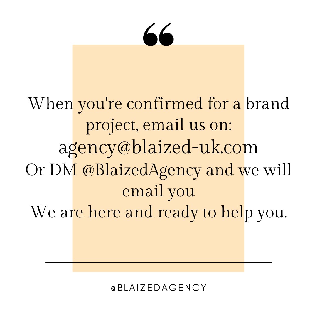 We’re super excited to announce our NEW SERVICE 💃🏽- we’re here to help all influencers and stand in as your agent as and when you need us!
