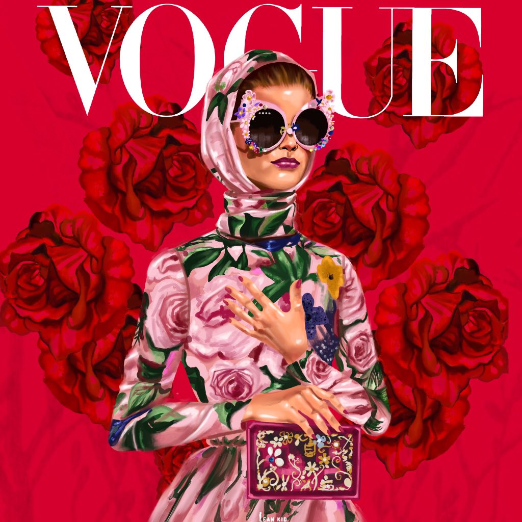 LeanKid's tweet photo. Vogue covers but as my illustrations #voguechallange https://t.co/UrXPFlQdSm