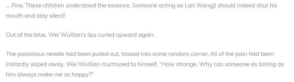 Wei Wuxian really is oblivious to his own feelings huh