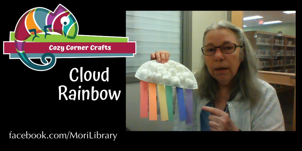 MoriLibrary's tweet photo. Join Margaret for a colourful antidote to the long, rainy days!

#letthesunshinein #rainbow #crafts #kidscrafts https://t.co/aYVL9qsSco