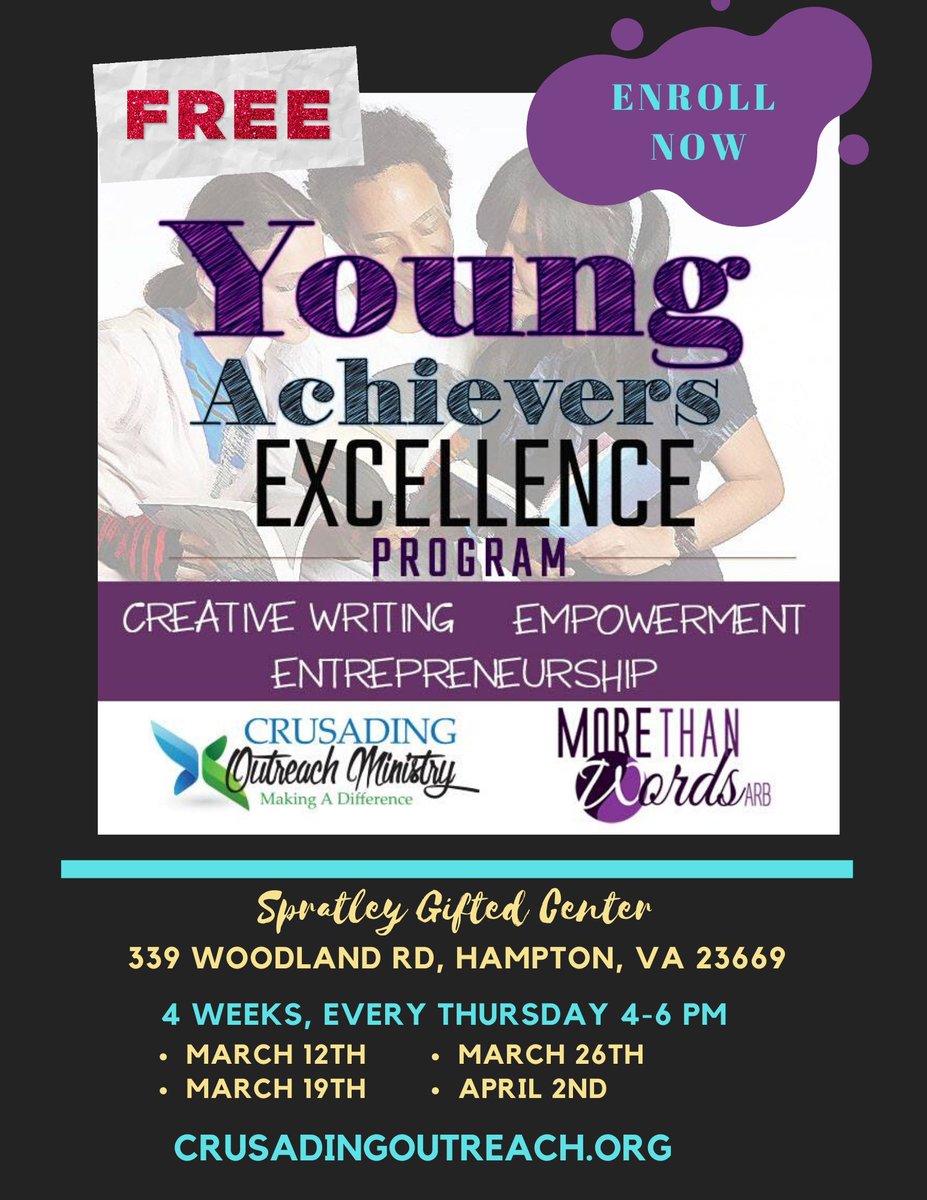 CrusadingOutrea's tweet photo. Press Release:👉https://t.co/ThHLlNTeEZ👈

Enroll your City of Hampton Middle School student today at
👇👇👇
https://t.co/IySPrG2ih3

#CrusadingOutreach #ChooseHampton #CityOfHampton #757 #HamptonRoads #757Kids #757Parents #Youth #Kids #Education #Literacy #Entrepreneurship https://t.co/ghNHQ1o1im