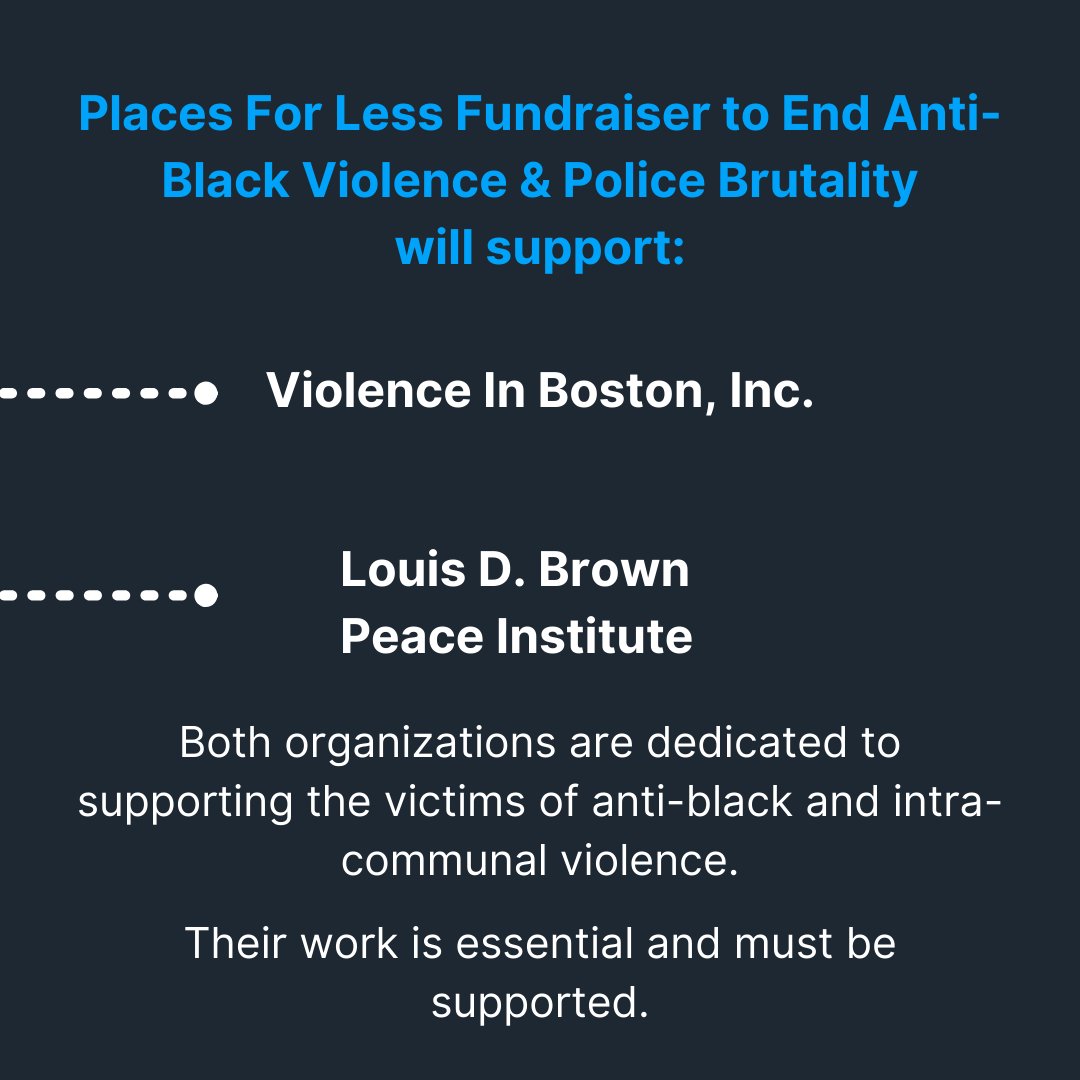 Places_For_Less's tweet image. We have created a fundraiser to help support the fight for justice and equality in Boston. Please read our full statement and fundraiser details at placesforless.com

Fundraiser link:
paypal.me/pools/c/8pQeJw…