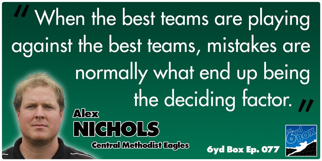 ⚡◀ FLASHBACK EPISODE 77

When he's scouting GKs for his <a href="/cmueagles/">Central Methodist Athletics</a>, Alex Nichols takes a hard look at those critical foot 👣 skills. At the highest level, one bad touch from your keeper could be the difference between a W and an L.

Full episode:
🎙⏩ 6ydbox.com/077