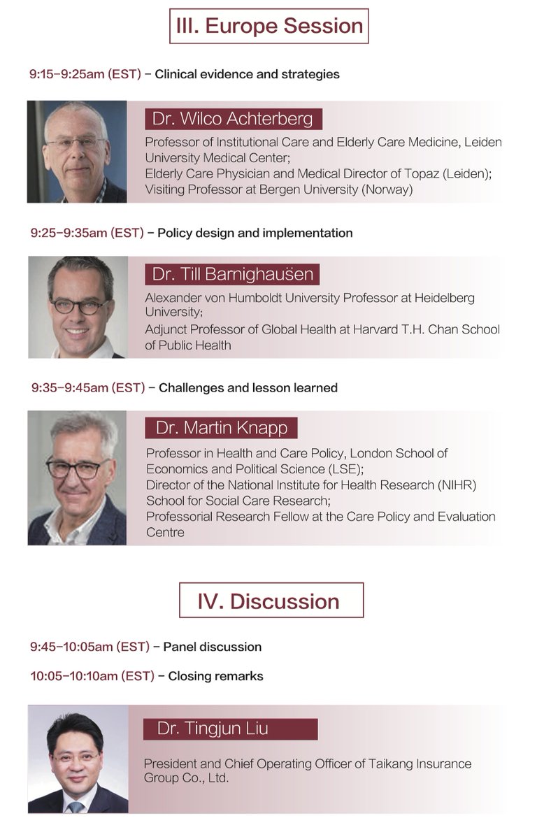 FangliGeng's tweet photo. Webinar: Post-acute care and rehabilitation during the COVID19 pandemic-insights from China, U.S. and Europe. Speakers include @AdelinaCoHe,Jianan Li,Lei Zhao,Zhanchun Feng,Jian Wang,@JOuslander @DavidCGrabowski @themoruknow @wilcoachterberg Till Bärnighausen @Knappem Tingjun Liu https://t.co/tCmuUme3LR