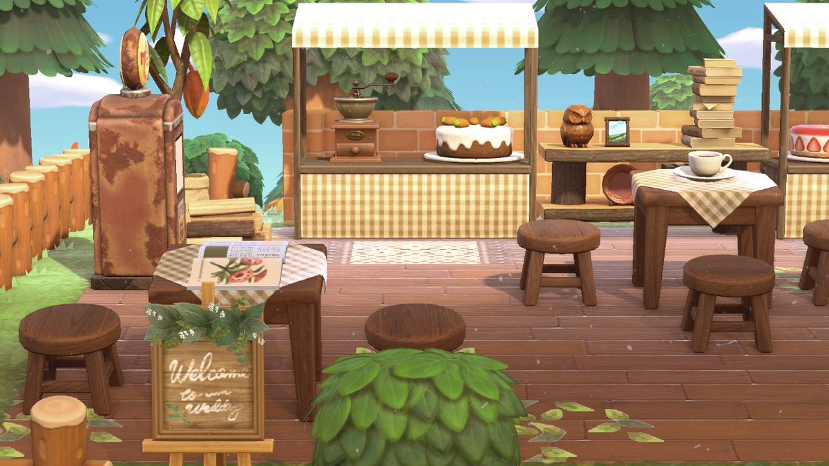 maple__dreams's tweet photo. made maple bay a lil coffee shop/cafe area 🍂☕️ #acnh #animalcrossing #animalcrossingnewhorizons https://t.co/8Wgbjb8C1B