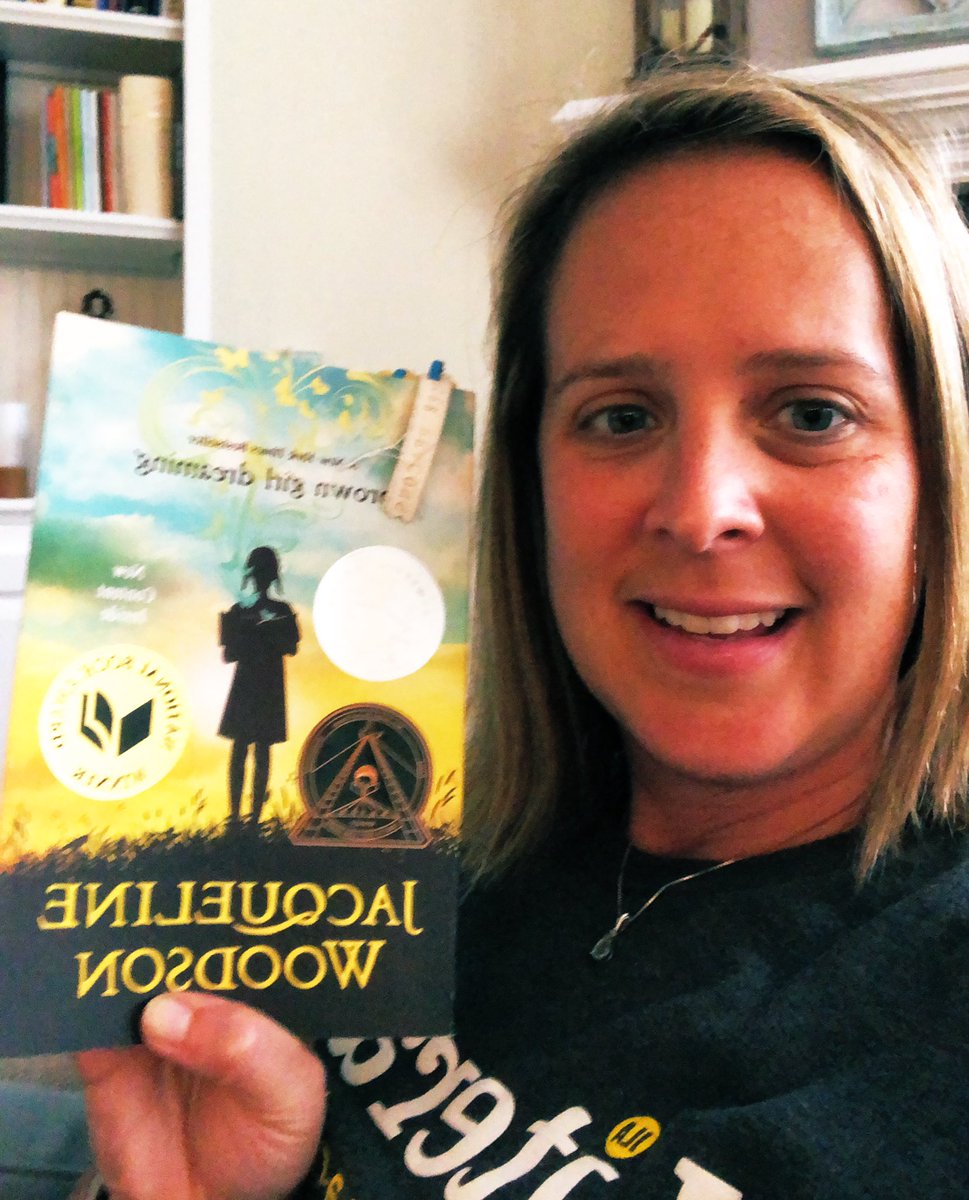 PrimarilyMedia's tweet photo. I thought I would not like it because it is written in free verse. BOY WAS I WRONG!! The language is beautiful and the mental images are clear. Amazing book! #listening #reading #bogerreads #shelfie https://t.co/8Q0LPOLi7K