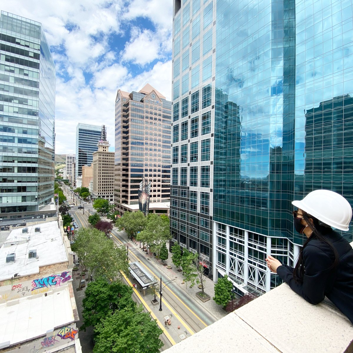 Site visits are always fun, but with views like this, they're even better! The 9-story historical Clift Building looks right over downtown Salt Lake City making for a perfect place for commercial workspaces.