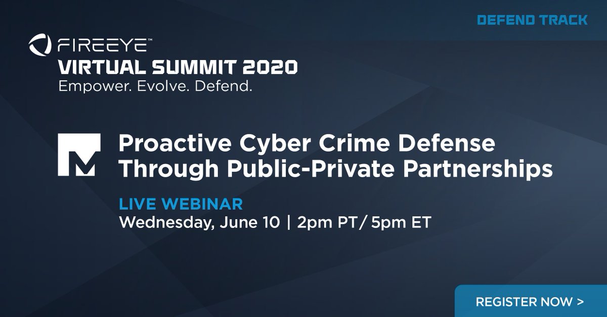 Mandiant's tweet photo. Find out how the private sector can support governments as they implement a proactive intel-led cyber mission.

Join the #FireEyeVirtualSummit webinar in one hour: https://t.co/EUzMEBrDSe https://t.co/dH2Ds2f3rV