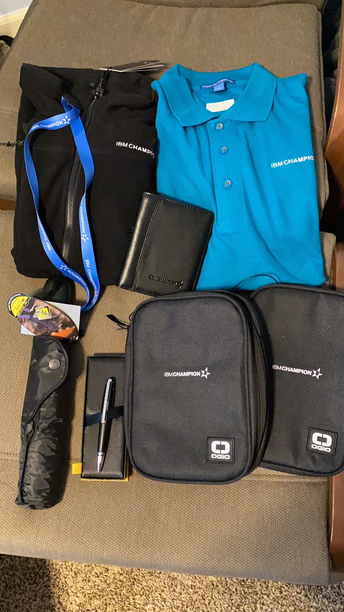 Don’t do it for the swag, but it’s a great perk. Excited to be an #IBMChampion.