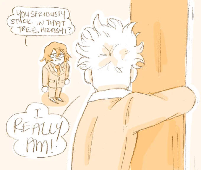 Mic getting stuck in a tree and Aizawa helping him get down, requested by @Crowscorner2! #erasermic #bnha #mha 