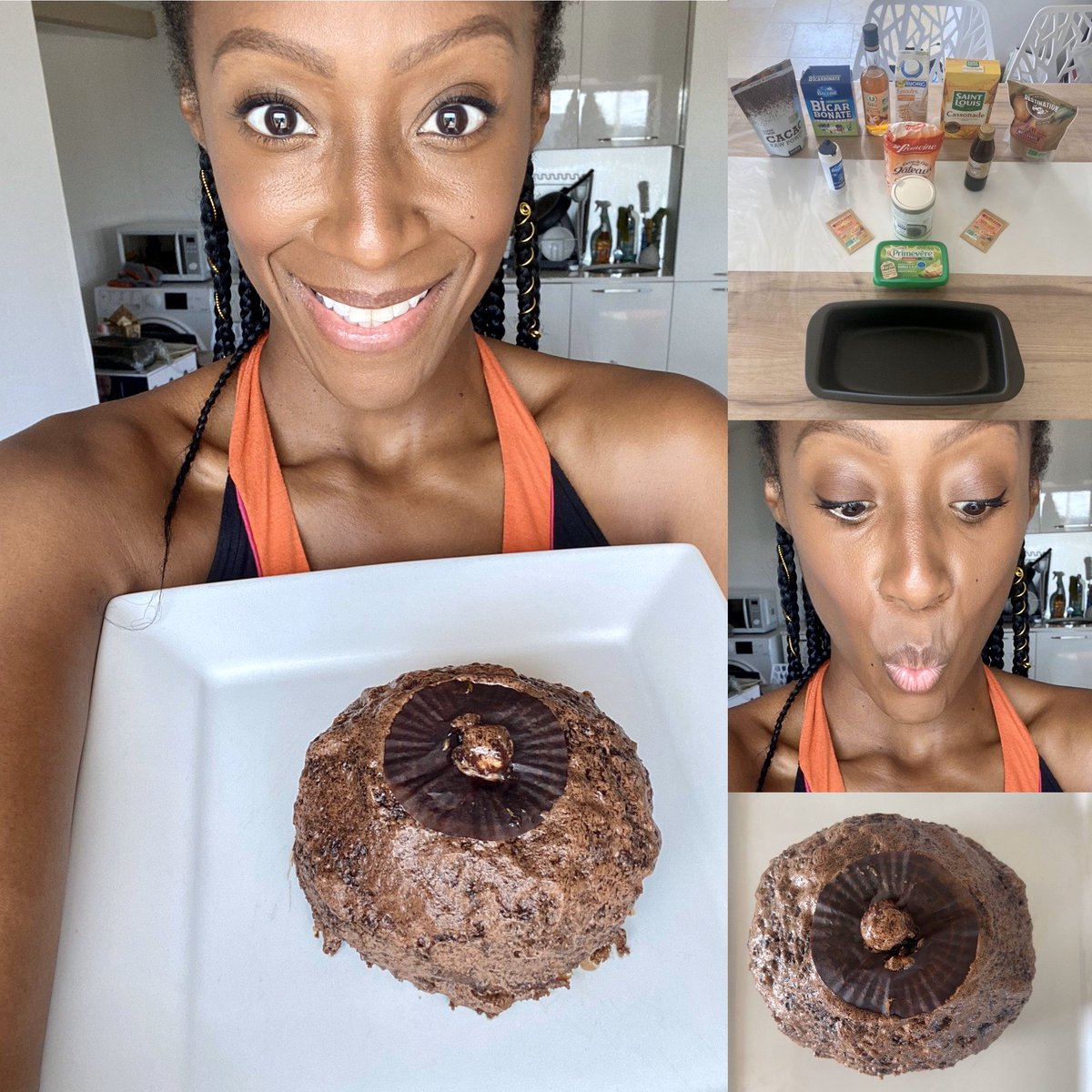 VictoriaEkanoye's tweet photo. 🎗BOOBS🎗

For a little light relief @wearepreventBC invite you to put smiles on faces, pennies in pots &amp; Boobs in ovens!

I’m no Delia, but here’s my @FerreroUK Boob cake for inspo😜

Can’t wait to see your weird &amp; wonderful creations!

👉🏾 https://t.co/QBytI76fet

#bakeaboob2020 https://t.co/XNxXrsPm3l