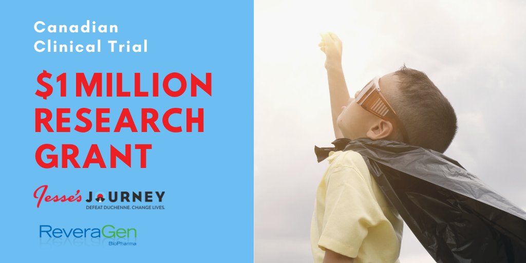 🎉 We are proud to announce a $1M grant towards a clinical trial evaluating vamorolone in children and adolescents living with #Duchenne. Learn more about this new venture philanthropy investment and the Canadian clinical trial here: buff.ly/2MOvIyY <a href="/ReveraGen/">ReveraGen BioPharma</a>