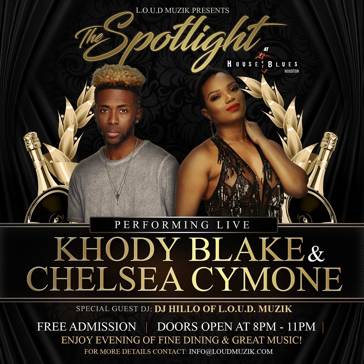This Sat 6/13 - L.O.U.D. Muzik presents: "The Spotlight"
The third installment of the hit concert series hosted by Houston's own L.O.U.D. Muzik. Seating is LIMITED, we recommend making a dinner reservation to secure seating for the show! bit.ly/3cO4tPy