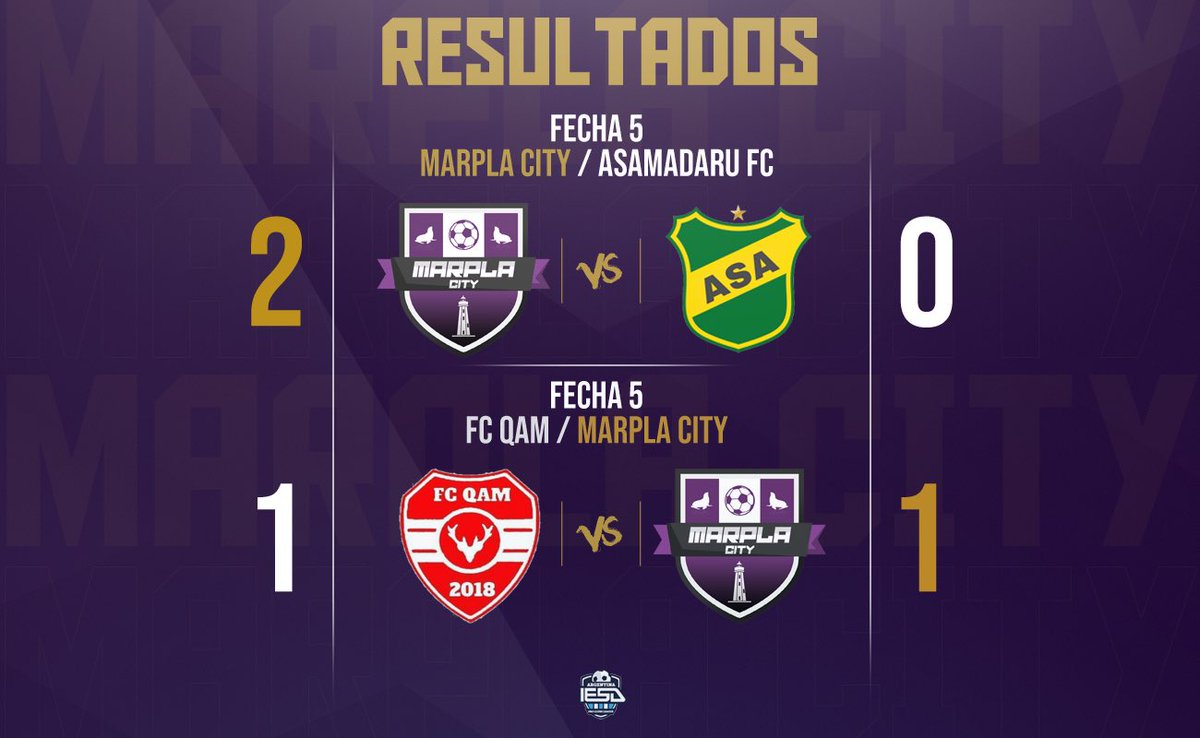 MarplaF's tweet image. Resultados de la FECHA 5, vamos mejorando partido a partido! 💪🏼💜🤍

#FuerzaVioleta