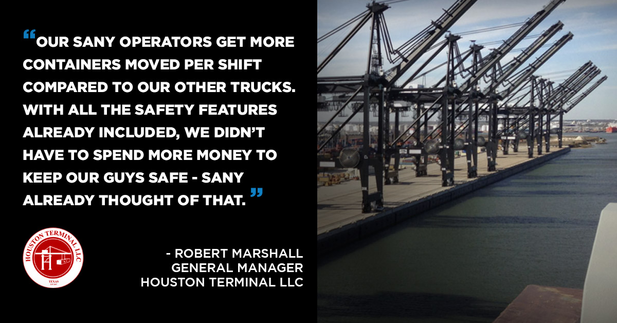 eqdepot's tweet photo. SANY big trucks are big on safety! Did you know that thousands of dollars of safety features come standard on all SANY equipment? That's why Houston Terminal LLC relies on SANY to keep their team safe and productive. https://t.co/qF7fdIaRfL