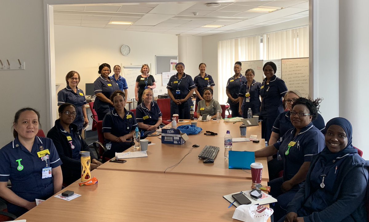 Great to catch up with some of our
 ward managers today and discuss important issues. They also received their nurses badges from <a href="/SarahHa88622902/">Sarah Hayes</a>. #nurseleaders @NorthMidNHS