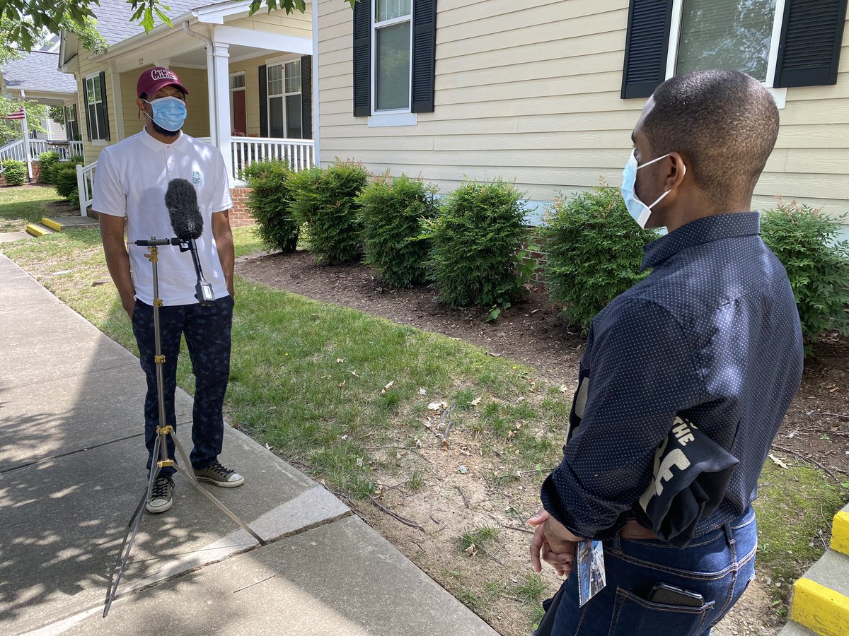 DeJuanABC11's tweet photo. I spoke with the founder of @NylaElise clothing about his designs that speak to the climate of the nation right now. 

- Film is my Ammo 
- Access to the culture is not free 
- A shirt with a raised fist within a noose 

He says his clothes represent a sense of pride. #ABC11 https://t.co/2RN3X3PwAi