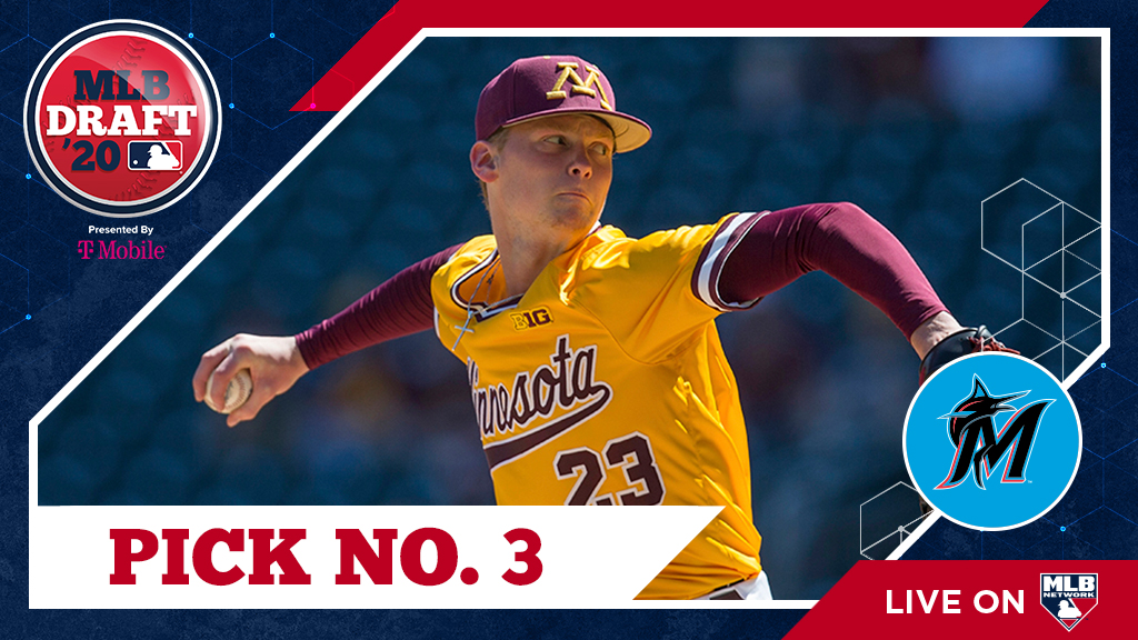 MLB Draft (@mlbdraft) on Twitter photo With the 3rd overall pick of the 2020 #MLBDraft, the #Marlins select <a href="/GopherBaseball/">Minnesota Baseball</a> RHP Max Meyer, No. 9 on our Top 200 Draft Prospects list: atmlb.com/37rLutr
Watch live: atmlb.com/2BE9EF5 With the 3rd overall pick of the 2020 #MLBDraft, the #Marlins select <a href="/GopherBaseball/">Minnesota Baseball</a> RHP Max Meyer, No. 9 on our Top 200 Draft Prospects list: atmlb.com/37rLutr
Watch live: atmlb.com/2BE9EF5