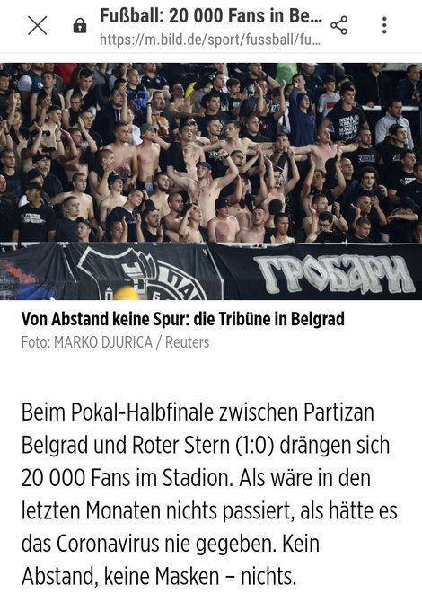 Belgrado ha vuelto a la Vieja Normalidad, sin bozales y sin distancias #futbol #Serbia #Coronatimo https://t<a href="/tag/futbol"class="tags"><span>#futbol</span></a><a href="/tag/serbia"class="tags"><span>#serbia</span></a><a href="/tag/coronatimo"class="tags"><span>#coronatimo</span></a>