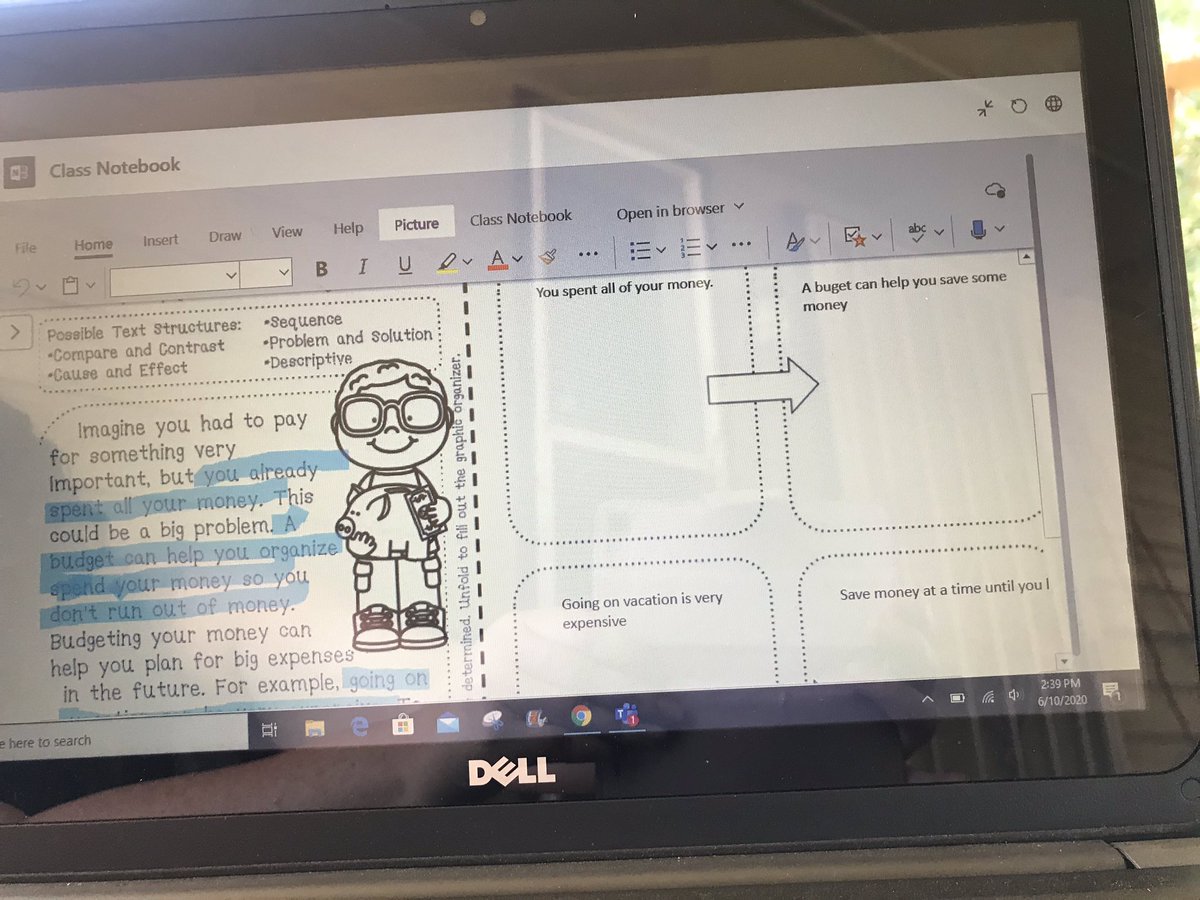 KGutierrez_CJHS's tweet photo. 6th Grade Cowboy Campers analyze text structures while their camp leaders @AFoerster_CMS_ and Mrs. Sida utilize best practices virtually: timers, hand raises to indicate completion, and student to student collaboration. @WClarke_MS @JEstrada_CMS #TeamSISD #FiredUp https://t.co/3RPbvLaAd3