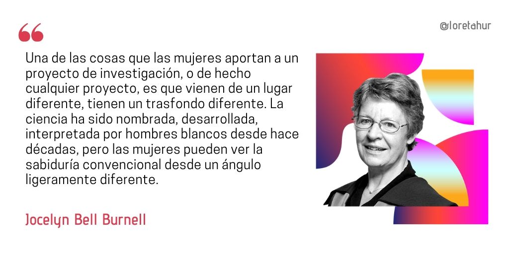 loretahur's tweet photo. Jocelyn Bell Burnell. Astrofísica que descubrió la 1ª radioseñal de un púlsar como parte de su tesis. Publicó un artículo en Nature que dio la vuelta al mundo. El reconocimiento sobre el descubrimiento fue para Antony Hewish, su tutor, a quien se le otorgó el Nobel de Física https://t.co/goQUyWbHiL