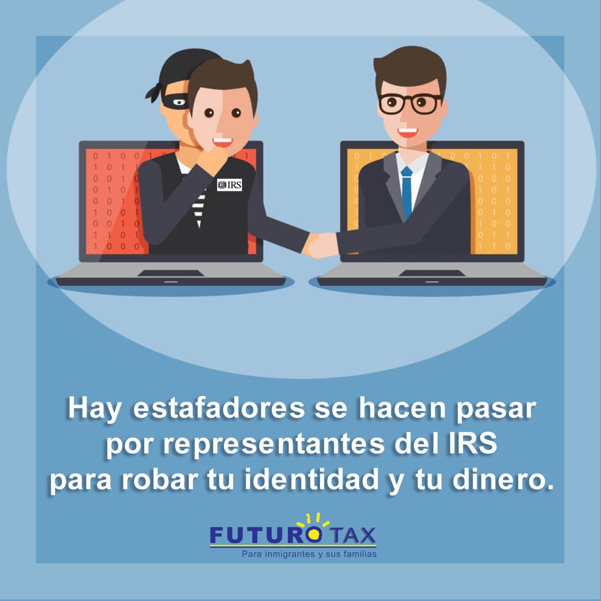 InmigrandoconK's tweet photo. #Alerta!!
El #IRS no te pedirá un pago, no verificará tu información o cuenta de banco por #RedesSociales, ni por teléfono o correo electrónico.
#COVIDreliefIRS #StimulusChecks #stimuluspackage2020 #Taxes #stimulusdeposit
#FuturoTax para inmigrantes y sus familias. https://t.co/Dn5LJvjEip