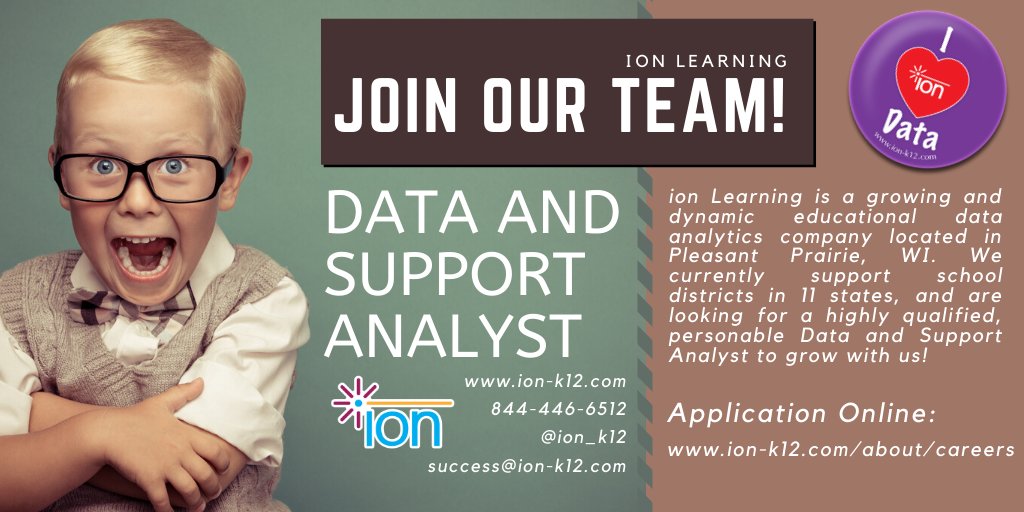 ion is hiring! Looking for a Data and Support Analyst. 

ion-software-group-llc.breezy.hr/p/4434fb32a8b8…