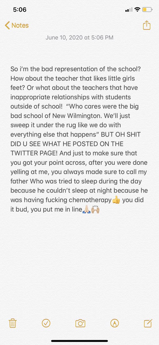 HoundPound2020's tweet photo. So this is my last tweet as a 2020 senior ! Thanks to everyone who came out to the student section❤️ NOW FOR THE GOODYS @WilmingtonSD You guys are a joke! You cared about what I tweeted instead of caring about the safety of students! https://t.co/pjojZplQPx