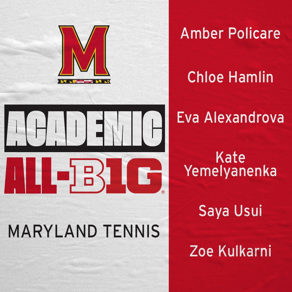 Proud of our #TennisTerps and their successes in the classroom! 🐢📚

All eligible players were named, contributing to a school record 108 athletes being selected 🤓

MORE 🔗 : ter.ps/p43