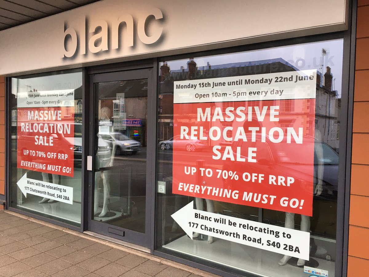 Posters printed by Jumble up and doing their job for for the MASSIVE Sale at blac on Chatsworth #Chesterfield