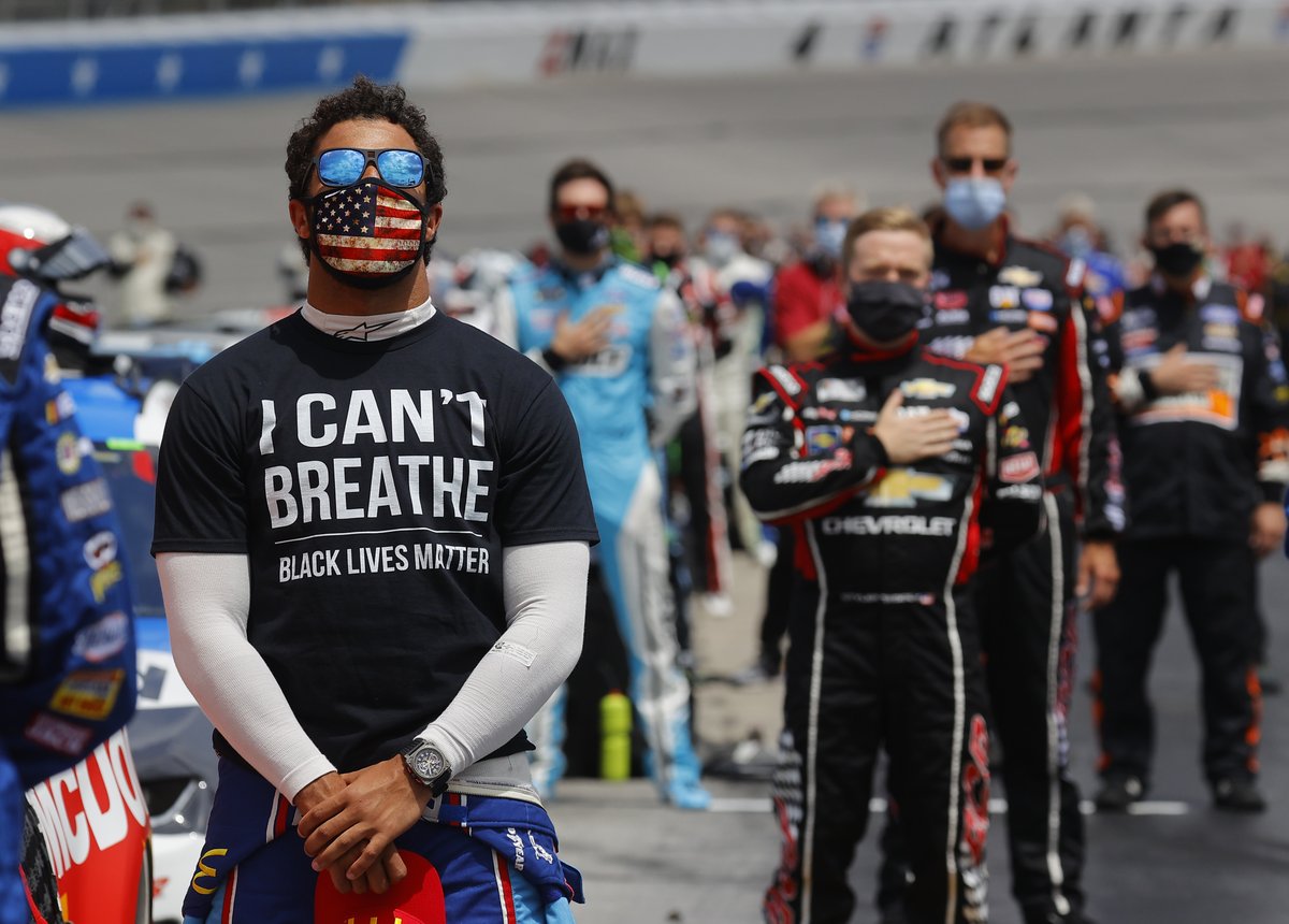 BleacherReport's tweet photo. “Get them out of here. They have no place for them.”

Two days after Bubba Wallace called for the removal of Confederate flags at NASCAR races, NASCAR banned the flag from all events https://t.co/zrQEo8jKnn
